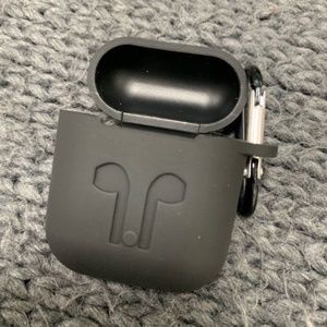Black Silicone Airpods Case Cover Skin